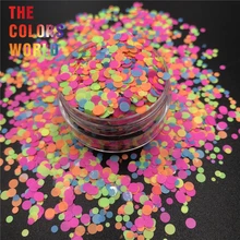 TCT-254, круглая форма, смесь неоновых матовых устойчив к растворителям ногтей, блеск для ногтей, украшение для ногтей, гель для макияжа, краска для тела, хна DIY