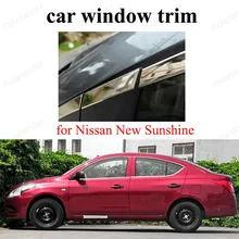 For N-issan New Sunshine Window Trim Exterior Car Accessoires Stainless Steel car Styling decoration strip