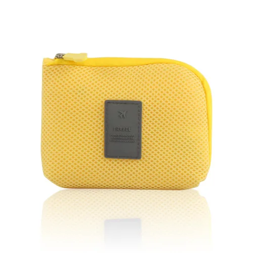 Нейлоновый сетчатый женский кошелек для монет, Дамский органайзер, кошельки, сумки для женщин и мужчин, цифровая посылка, сумка bloso bolsa для девочек и мальчиков - Цвет: yellow small