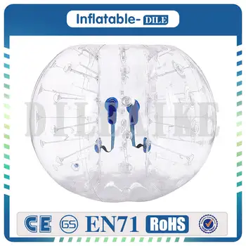 

Free Shipping 0.8mm PVC 1.0m Inflatable Soccer Ball/ Inflatable Bubble Human Haster Ball Transparent For Fun Game