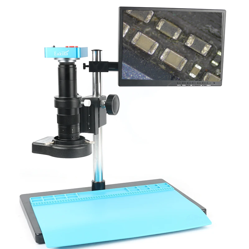 

2K 21MP HDMI 1080P FHD Digital Industry Video Microscope Camera Set + 10.1" LCD 300X 180X C MOUNT Lens For Lab PCB Soldering