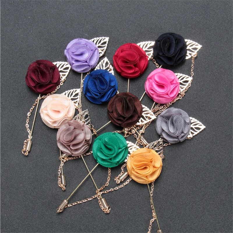 Wholesale Brooch 5Pcs/Lot Handmade Fabric Brooches Women Fabric Brooch