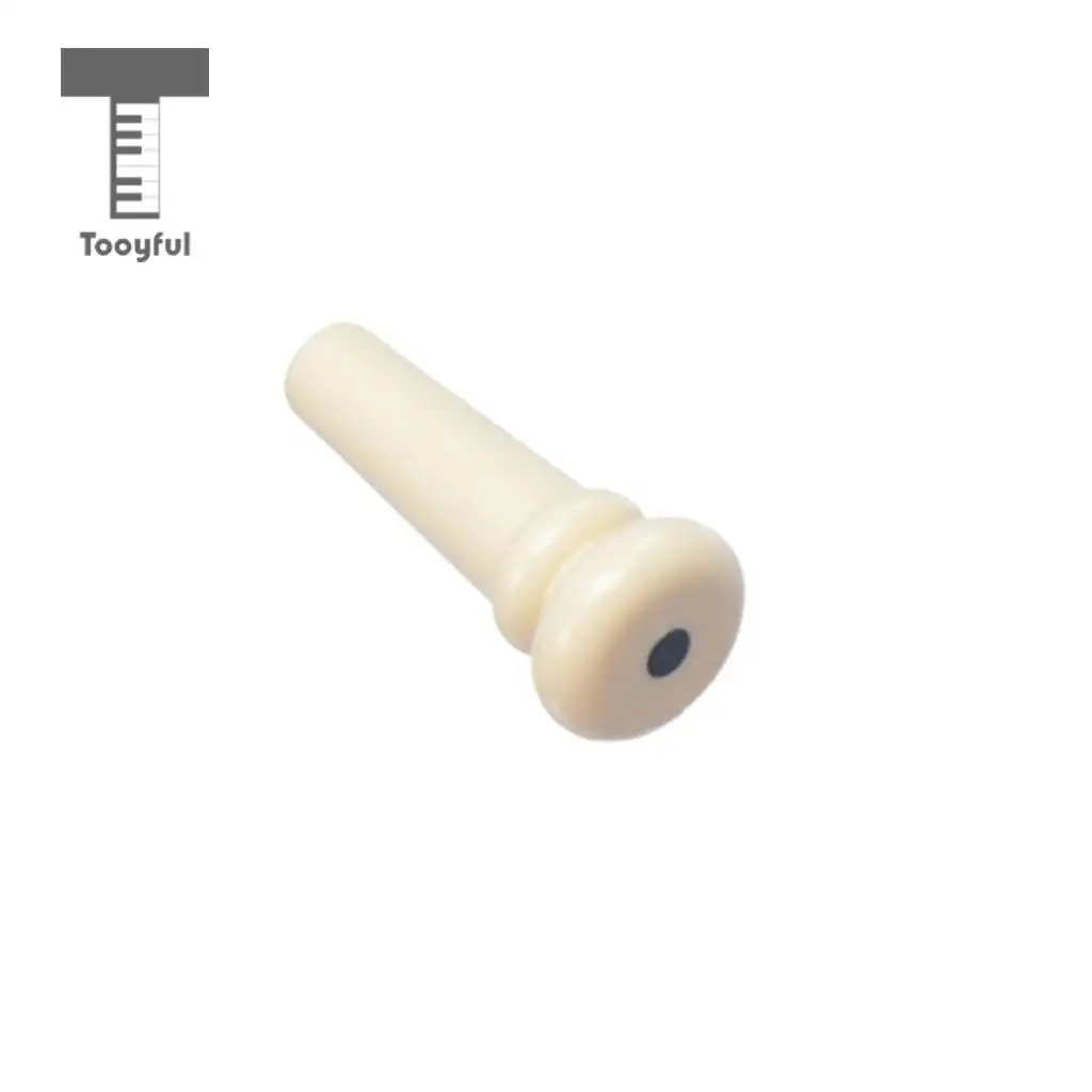 20pcs Acoustic Folk Guitar Plastic Endpins with Dot Inlay Black