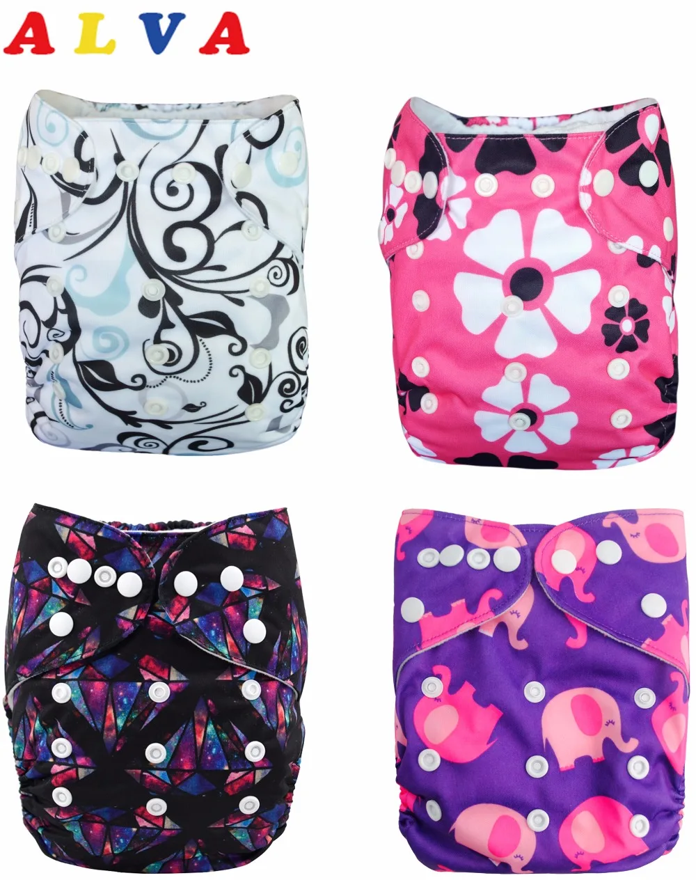 2016 NEW! Environmental Friendly Alva Cloth Diaper with Microfiber