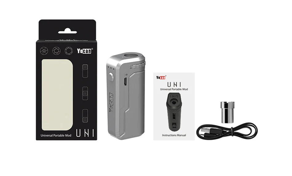 Yocan UNI Box Mod 650 мАч разогрева переменное напряжение VV батарея для 510 резьбового толстого масла Vape картридж моды электронных сигарет