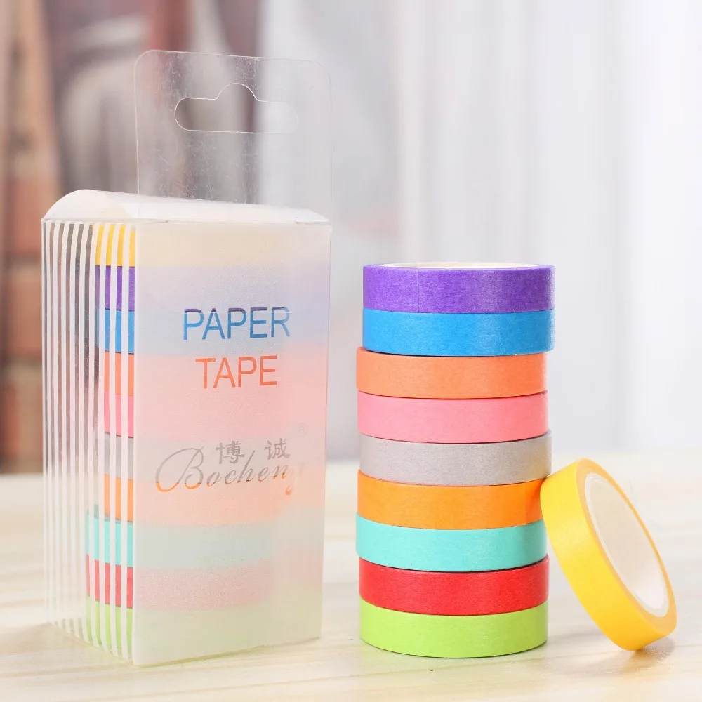 

candy color Paper Masking Tapes Diy Scrapbooking Sticker Stationery School Supplies dairy Embellishments