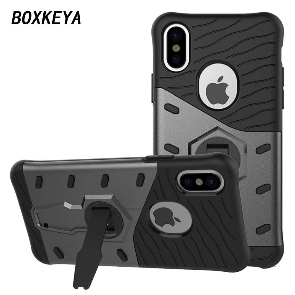 For Apple iPhone X Case 5.8 inch Soft Silicon + PC Hybrid Armor 360