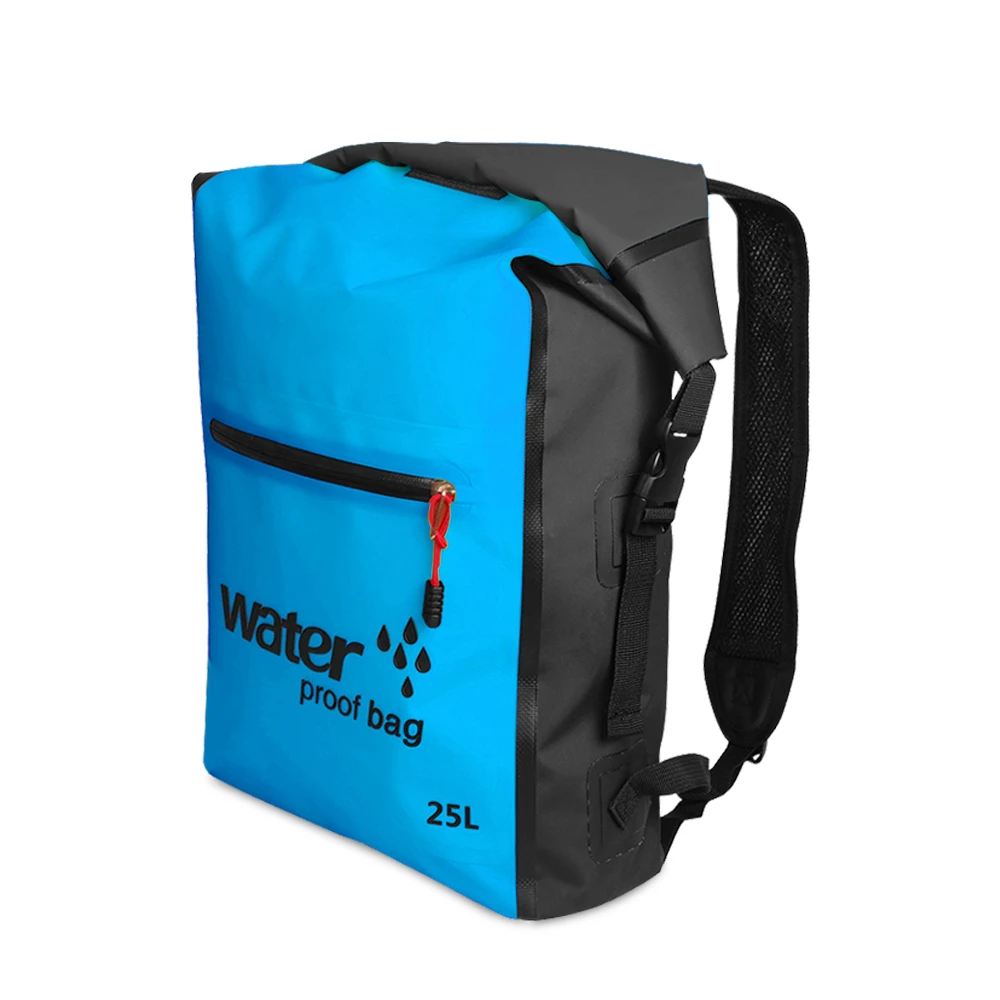 25L Outdoor Waterproof Dry Bag Roll Top Floating Backpack Swimming Bag River Trekking Backpack for Kayaking Rafting Boating - Цвет: blue