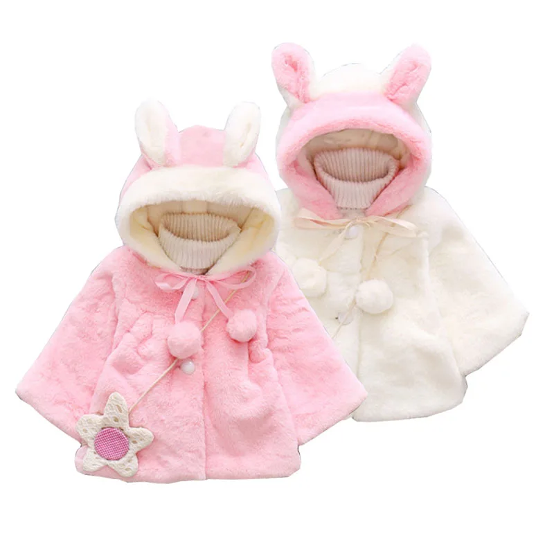 

Bibicola baby girls autumn winter thick warm hoodies coat jacket infant cotton outerwear clothes newborn princess cape clothing