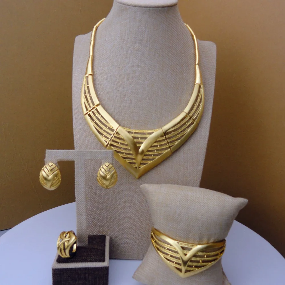 

YUMINGLAI 2019 African Luxury Fashion Lady Costume Dubai Jewelry Sets FHK5509