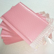 50 шт. полезное пространство 13x20+ 4 см светильник розовый поли пузырьковый почтовый конверты с мягким вкладышем почтовый пакет самозапечатывания