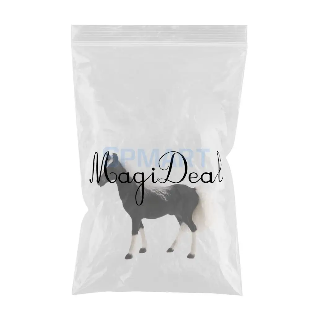 Lifelike Simulation Plush Stuffed Horse Animals Model Figure Plush Figures Soft Toy Home Decoration Black
