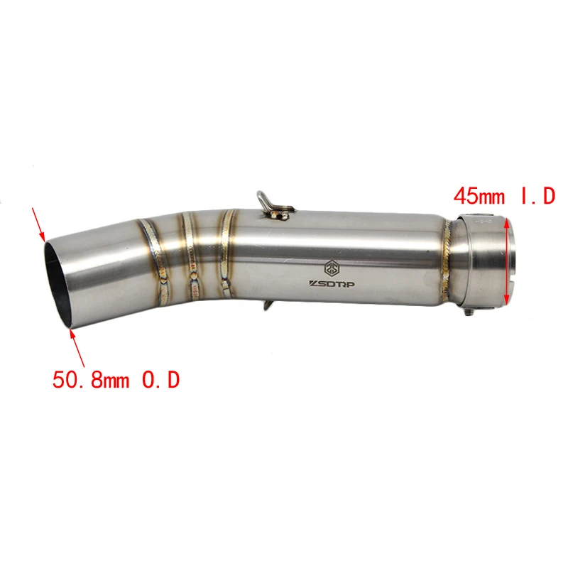Zsdtrp 50.8 мм мотоциклетные выхлопных среднего трубы ссылку трубы для honda CBR500 2012- без выхлопных