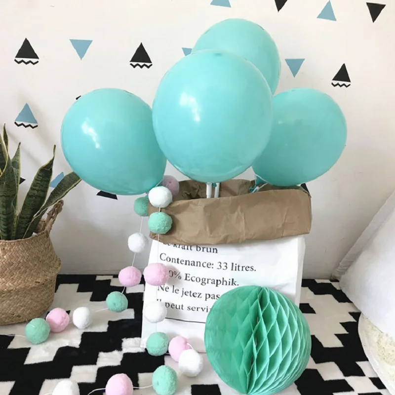 

OUDIROSE 5pcs 2.2g 10 inch Matte Latex Balloon Pink Blue Happy Birthday Party Wedding Decoration Helium Balloon Balon Supplies