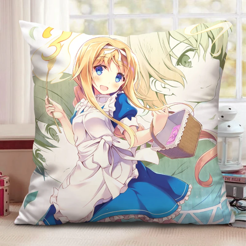 Sword Art Online Alicization Yuuki Asuna Pillow Cosplay Pillowcase+Pillow inner Cushion Cover Home Sofa 40x40cm