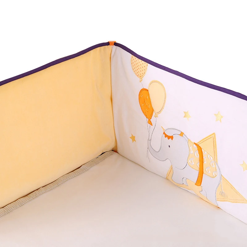 

Baby Bed Bumper Infant Cushion Baby Bedding Set Elephant Pattern High Quality Soft Nursery Bumper Crib Protector Cot Bumper Baby