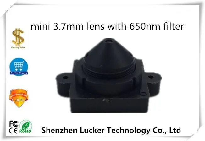 

satety mini 3.7mm lens with 650nm filter all color 2.0mp high definition For CMOS with Lens holder