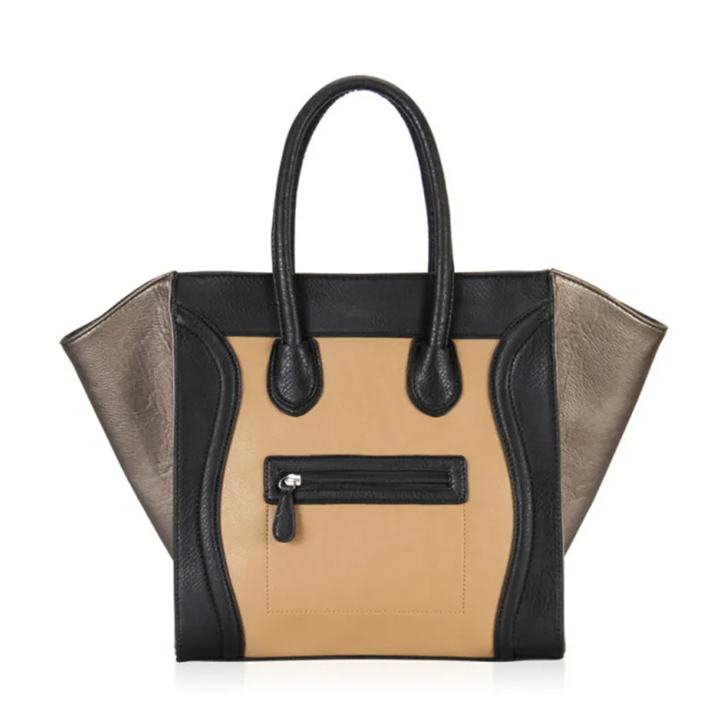 

2018 VEEVANV Designer Smiley Tote Bag Vintage Smile Face Messenger Bags Gold Leather Handbags Casual Women Handbags Shoulder Bag