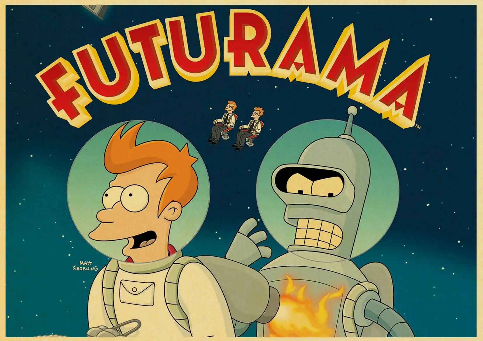 Комический фильм плакат Futurama плакаты Винтаж Крафт-Бумага ремесла печать для детской комнаты стены мультфильм декоративная живопись - Цвет: D130