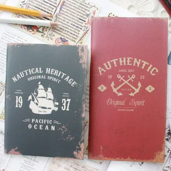 

Hot Marine log School notebook Diary Notepad paper 24 Sheets Travel Journal soft Copybook Office School Supplies wholesale