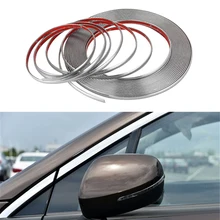 Автомобильная хромированная накладка на кузов, бампер, авто дверь, защитная накладка, Стайлинг, наклейка 6 мм, 8 мм, 10 мм, 12 мм, 15 мм, 18 мм, 20 мм, 22 мм, 25 мм, 30 мм