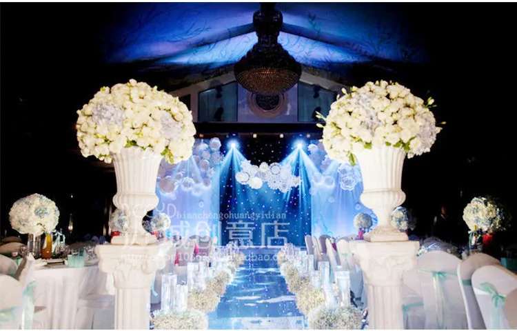 

Luxurious Diameter 60cm Top-rated White Roses Wedding flower decoration for Table Centerpiece Wedding Props 4pcs/lot
