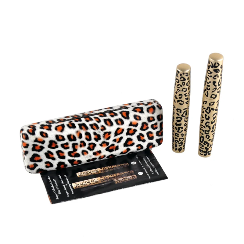 

2pcs Make Up Cosmetics Women Wild Leopard Mascara 3D FIBER LASHES Love Like Alpha Waterproof Transplanting Gel Natural Mascara