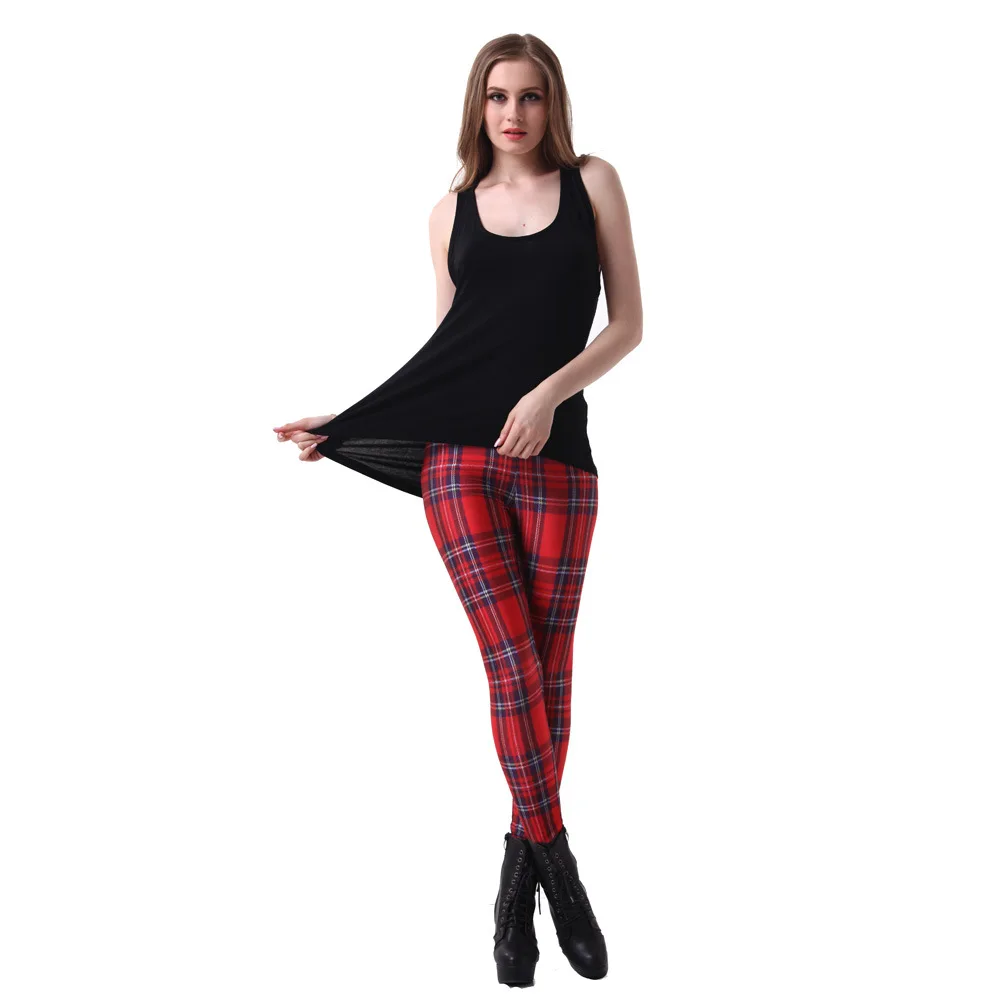 

Fashion Women's Leggings Sexy Casual Plaid Leg Warmer Leg Warmer Fit Most Sizes Leggins Pants Trousers Woman's Leggings