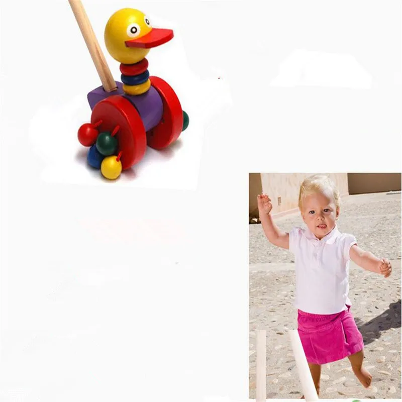 Wooden Wonders Push-n-Pull Waddling Duckling Push Along Toy For Babies Toddlers  (10)