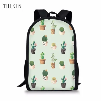 

THIKIN Fashion School Bag for Girl Kids Cute Cactus Cartoon Printed Bookback Children Bags Mochila Escolar Schoolbag Girls