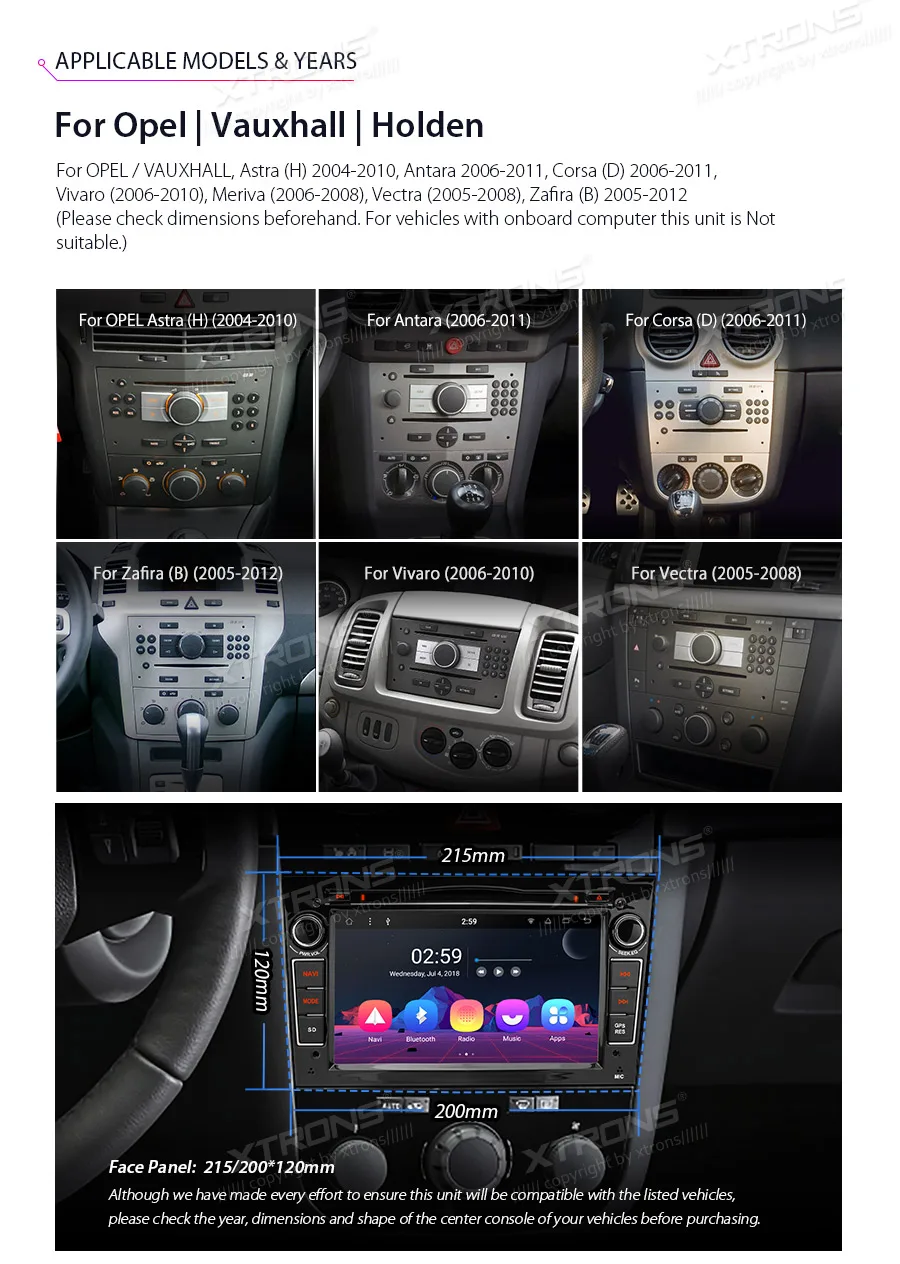Cheap 7" Android 8.1 Oreo OS Car DVD GPS Radio for Opel/Vauxhall/Holden Zafira (B) 2005-2012 & Vivaro 2006-2010 & Vectra 2005-2008 3