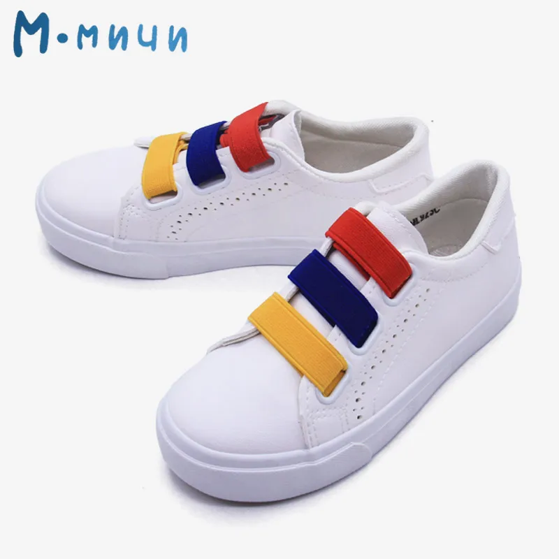 MMNUN الخريف 2018 الأطفال أحذية للجنسين حذاء كاجوال تنفس ستوكات جلدية الاطفال أحذية المسنين 4-8 حجم 26-31 ML923C