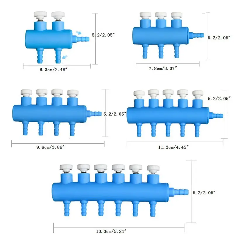 4/6/8/10/12 глав аквариум воздушный поток Управление впускная труба дистрибьютор аквариум сплиттер Аксессуары для молокоотсосов