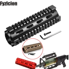 Hunting Tactical Carbine 6.7 Inch RIS Quad Rail 2-Piece Drop-In Mounting Handguard AR-15 M4 Handguard Picatinny Rail Slim Hunting Tactical Carbine 6.7 Inch RIS Quad Rail 2-Piece Drop-In Mounting Handguard AR-15 M4 Handguard Picatinny Rail Slim