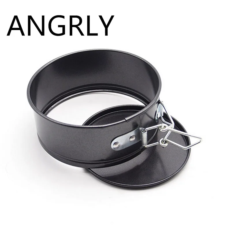 

ANGRLY 4-inch Mini Cheesecake Quiche Springform Pan Cake Mold Baking Tools Kitchen Accessories Silicone Mold Soap Mold