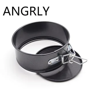 

ANGRLY 4-inch Mini Cheesecake Quiche Springform Pan Cake Mold Baking Tools Kitchen Accessories Silicone Mold Soap Mold
