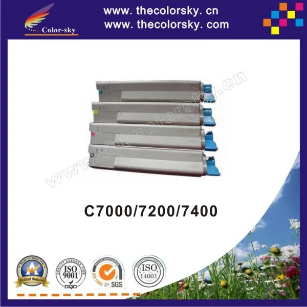 

(CS-OC7000) print top premium toner cartridge for OKI C7000 C7200 C7400 C 7000 7200 7400 41304205 - 41304208 KCMY 10k/10k pages