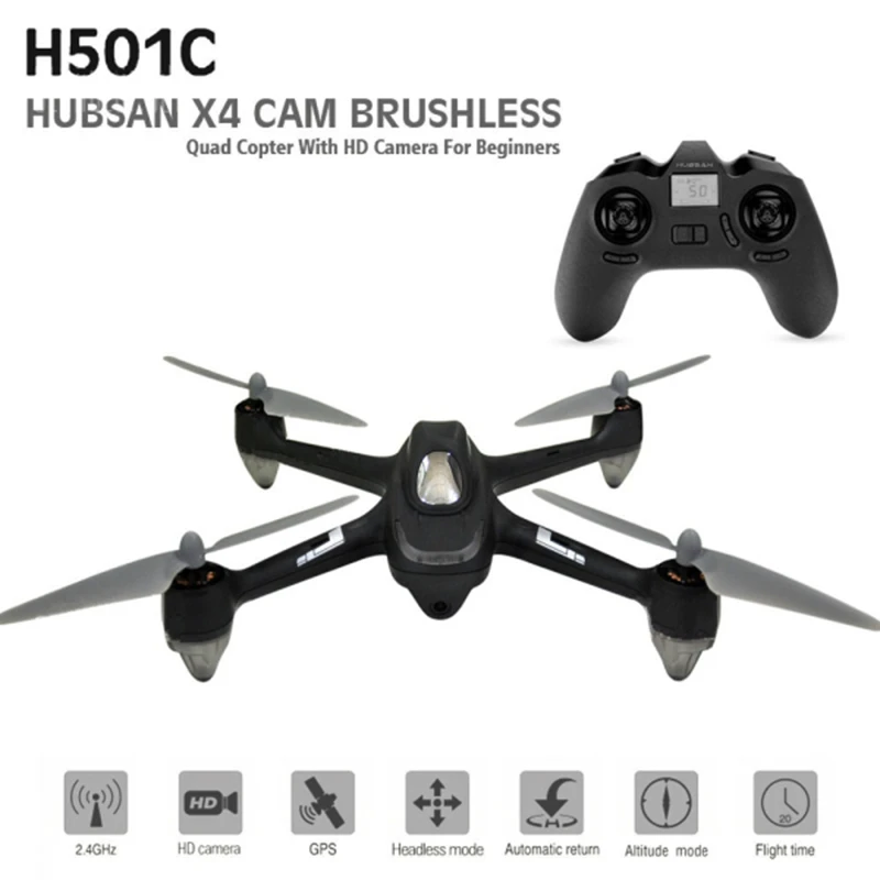 Hubsan X4 H501C FPV с 1080P HD камерой gps режим удержания высоты 2,4G 4CH RC Дрон Квадрокоптер RTF золотой черный