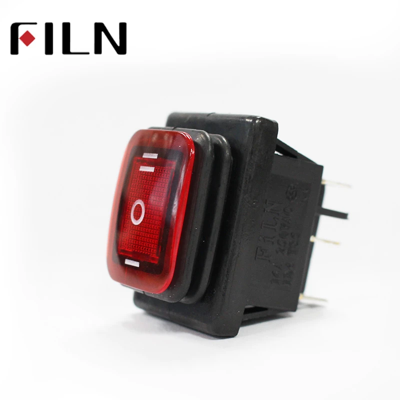 1x 30a/250v 6pin waterproof auto boat Toggle rocker switch with LED 12v 220v MW 1x 30a/250v 6pin waterproof auto boat Toggle rocker switch with LED 12v 220v MW