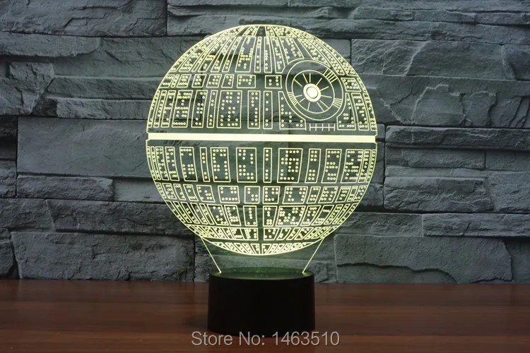 Красочные USB Star Wars Death Star 3D настольная лампа Luminaria свет в ночь удаленного коммутатора декоративного освещения праздничные подарки