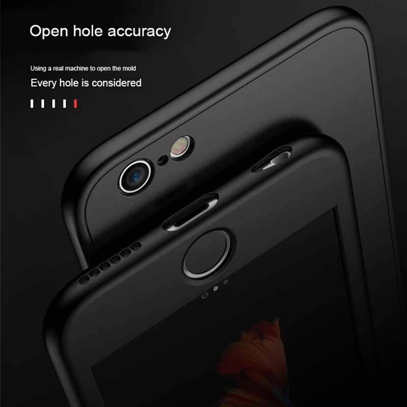360 градусов силиконовый чехол для iPhone 6 s 6S 7 8 X XR XS MAX 5 5SE de samsung galaxy S8 S9 Plus S7 Note 8 Note 9 чехол для сотового телефона