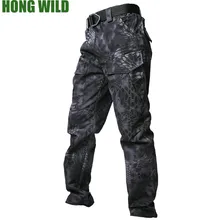Камуфляжные тактические брюки для мужчин Rip Stop водонепроницаемые военные армейские боевые брюки мужские солдатские страйкбол хлопковые брюки карго