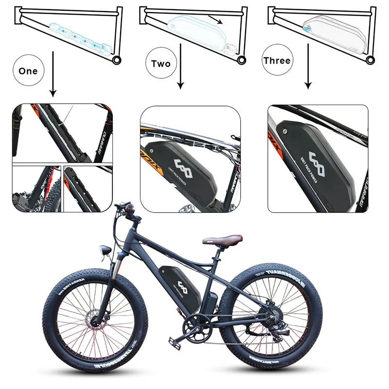 Flash Deal 2019 Newest hailong shark 52V 17.5AH ebike lithium Battery pack 750w 1000w 1500W electric bike bateria with 40A bms 2