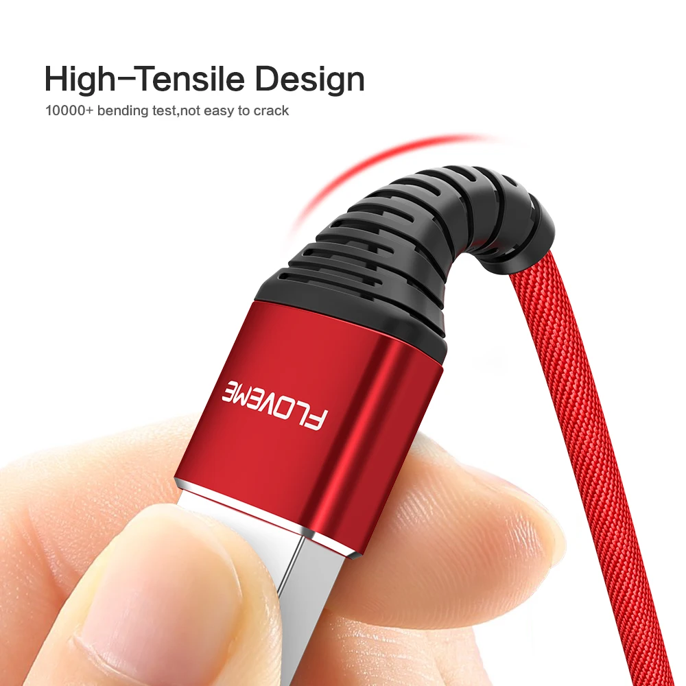 FLOVEME LED USB نوع C كابل لأحد زائد 6 5 t Xiaomi Mi6 الهاتف المحمول نوع-C كابل الشاحن لسامسونج غالاكسي ملاحظة 9 8 S9 USB C