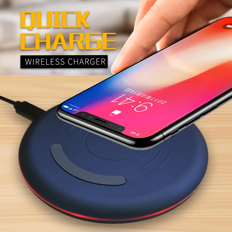 

WLMLBU Original Qi Wireless Charger for iPhone x 8 8plus Slim Fast 10W USB Wireless Charging for Samsung S8/S7 Edge Wireless Pad