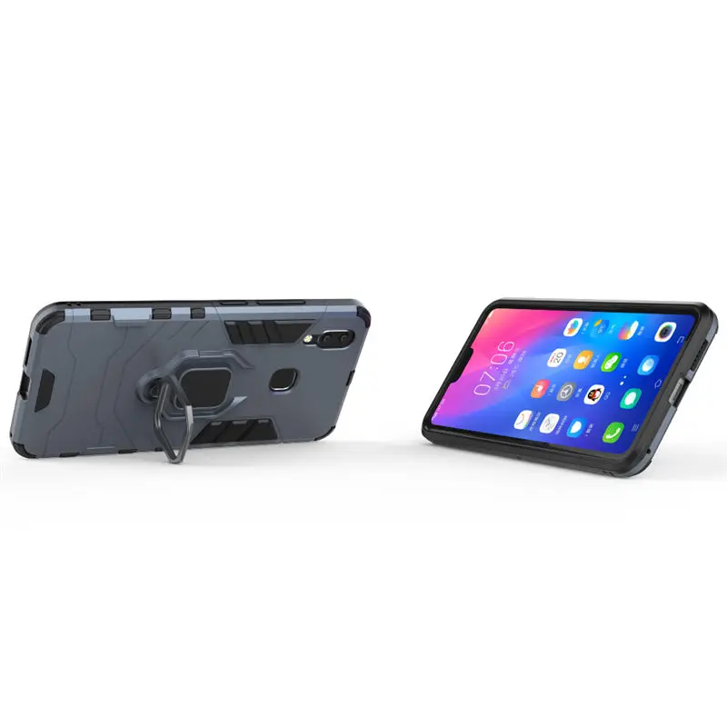 10 шт./лот Heavy Duty 2 в 1 жесткий Броня чехол для естественных X21 Пластик+ ТПУ ударопрочный чехол телефона с figher кольцо стенд
