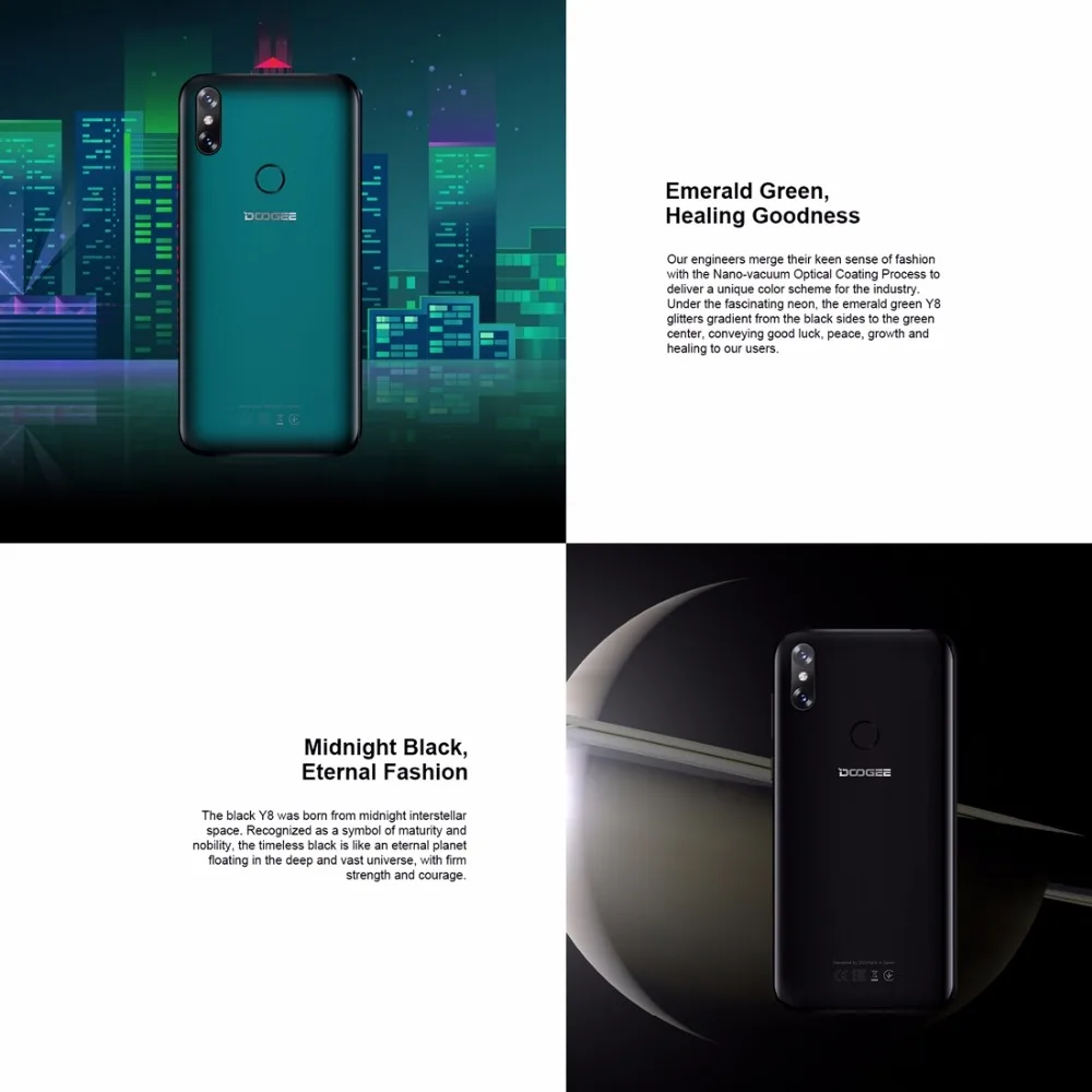 DOOGEE Y8 экран капли воды смартфон 6 1 &quotFHD 19:9 дисплей 3400 мАч MTK6739 четырехъядерный 3 ГБ