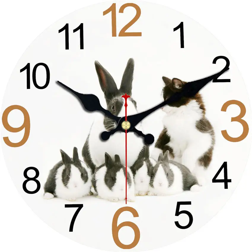 Vintage Abstract Roman Numerals Easy To Read 16 inch  Wooden Cardboard Wall Clock CHIANTI CLASSICO Clock For Living Room Decor 