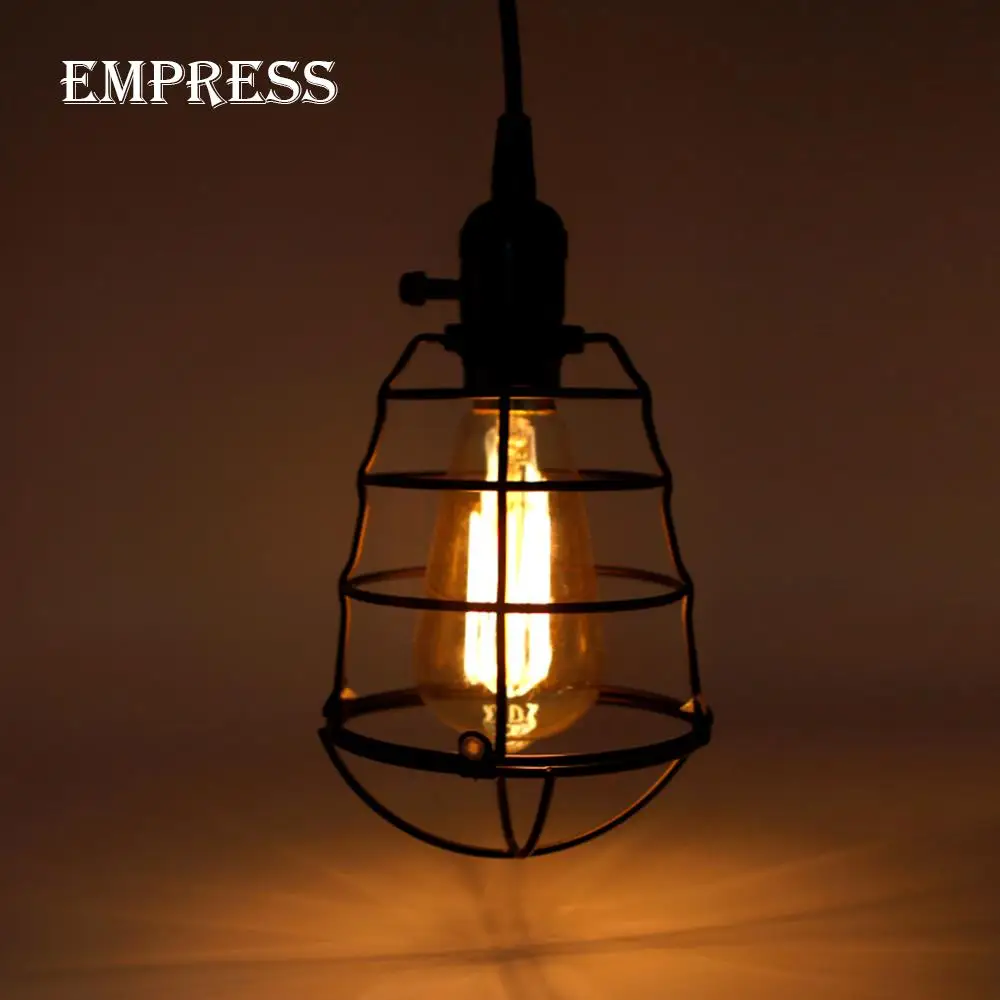 Vintage Pendant Lights E27 Nordic Black Iron Retro Industrial Lamp Restaurant Bar Dining Hanging Light Fixtures Lighting | Лампы и