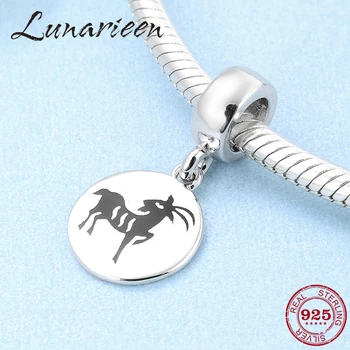 

Authentic 925 Sterling Silver 12 Chinese Zodiac sheep fine Pendants beads Fit Original Pandora Charm Bracelet Jewelry making